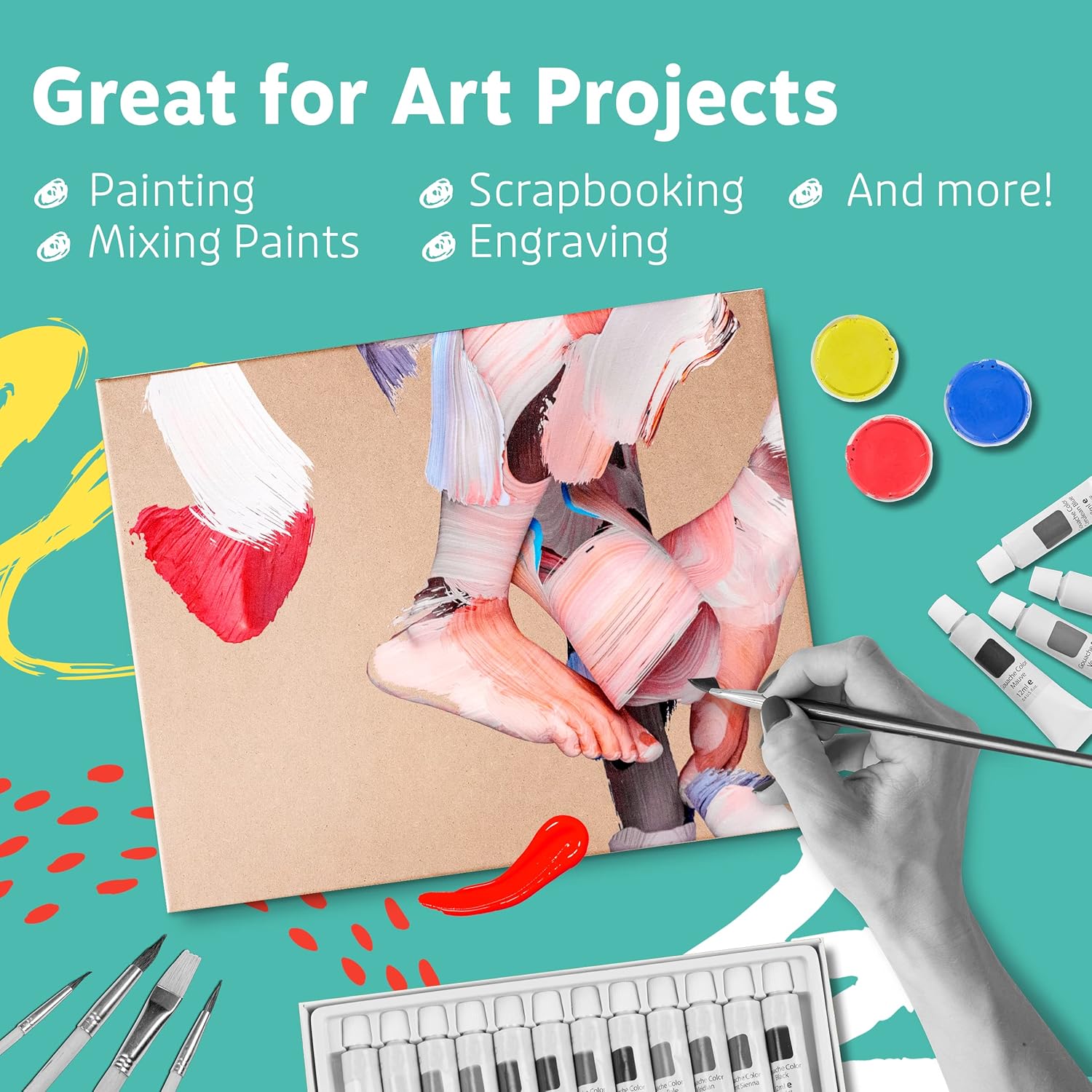 Artlicious - 9x12 Hardboard 6 Pack - Great Alternative to Canvas Panel Boards - Image 4