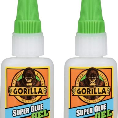 Gorilla Super Glue Gel, Clear Glue, 20 Gram (Pack of 2) - All Purpose and Fast Setting for Projects and Repairs