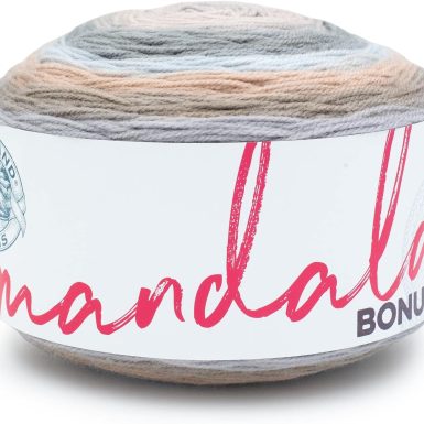 Lion Brand Yarn Mandala Bonus Bundle Yarn, Yarn for Knitting, Crocheting, and Crafting, 1 Cake, Chewy