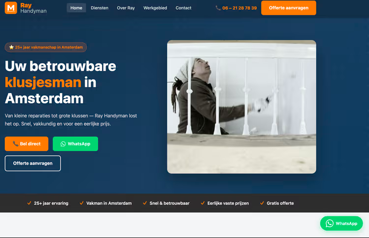 Website project on laptop